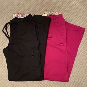 Koi scrub pants 2 pairs size small tall